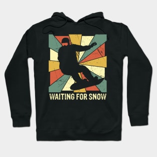 Snowboard Waiting For Snow Retro Vintage Hoodie